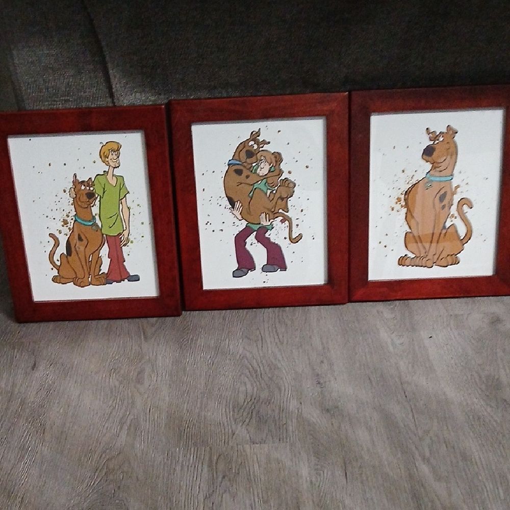 Scooby-Doo Framed Art Set 8x10 New